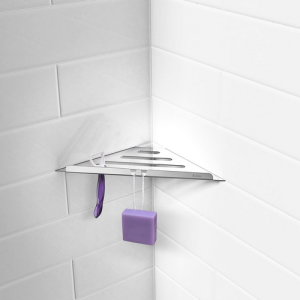Smedbo Sideline DK3060 corner shelf polished stainless steel