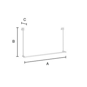 Smedbo Sideline DK3101 Handtuchhalter für Duschkabine 60cm chrom