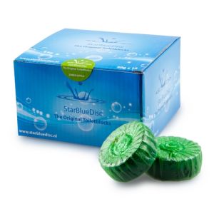 StarBlueDisc 127185514 toilet cubes half-year pack (12 pieces) Green Apple (Green)