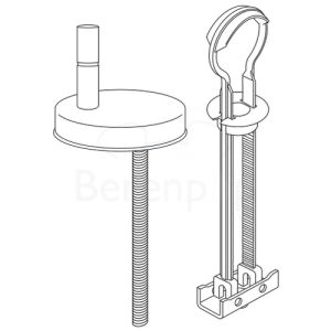 Villeroy en Boch Sentique 92205461 set verstelbare scharnieren chroom