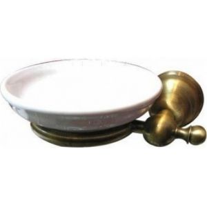 Inda Raffaella A32110BZ07 soap holder white porcelain/ bronze