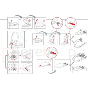 Diaqua Lavalino 31169641 toiletzitting (douchetoiletzitting) met deksel wit