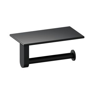 Brauer 5-S-223 toilet roll holder with shelf matte black