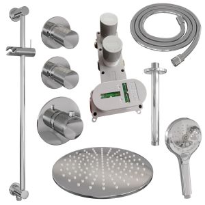 Brauer Carving 5-CE-120 thermostatic concealed rain shower SET 24 chrome