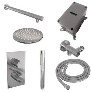 Brauer Carving 5-CE-121 thermostatic concealed rain shower 3-way diverter SET 25 chrome