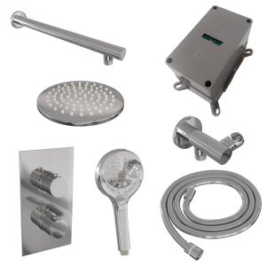 Brauer Carving 5-CE-127 thermostatic concealed rain shower 3-way diverter SET 31 chrome
