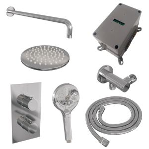 Brauer Carving 5-CE-129 thermostatic concealed rain shower 3-way diverter SET 33 chrome