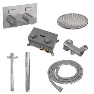 Brauer Carving 5-CE-188 thermostatic concealed rain shower with push buttons SET 53 chrome