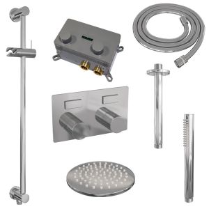 Brauer Carving 5-CE-200 thermostatic concealed rain shower with push buttons SET 65 chrome