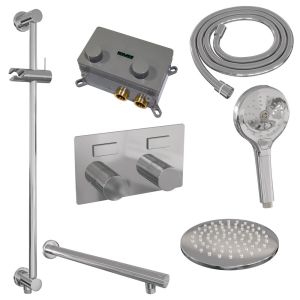 Brauer Carving 5-CE-202 thermostatic concealed rain shower with push buttons SET 67 chrome