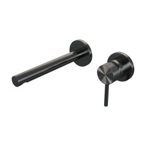 Brauer Carving Abdeckplatten 5-GM-004-S6-65 Unterputz-Waschtischbatterie mit geradem Auslauf und Modell A1 Rotguss gebürstet PVD