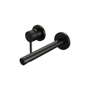 Brauer Carving 5-S-083-S6-65 Unterputz-Waschtischbatterie mit geradem Auslauf und Abdeckplatten Modell A2 mattschwarz