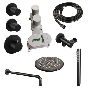 Brauer Carving 5-S-099 thermostatic concealed rain shower SET 03 matte black