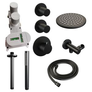 Brauer Carving 5-S-101 thermostatic concealed rain shower SET 05 matte black