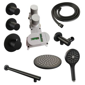 Brauer Carving 5-S-103 thermostatic concealed rain shower SET 07 matte black