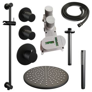 Brauer Carving 5-S-114 thermostatic concealed rain shower SET 18 matte black