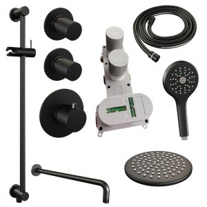 Brauer Carving 5-S-117 thermostatic concealed rain shower SET 21 matte black