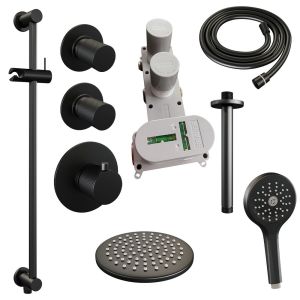 Brauer Carving 5-S-119 thermostatic concealed rain shower SET 23 matte black