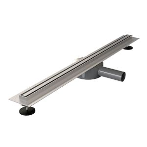 Brauer DR-XS90NG douchegoot XS met flens en draaibare sifon 3 x 90cm RVS geborsteld