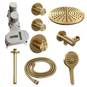 Brauer Edition 5-GG-031 thermostatische Unterputz-Regenbrause SET 12 gold gebürstet PVD