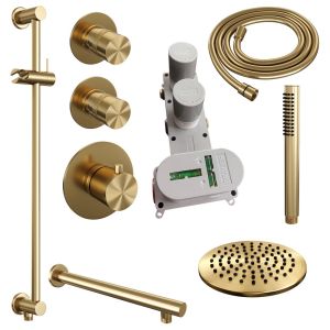 Brauer Edition 5-GG-032 thermostatische Unterputz-Regenbrause SET 13 gold gebürstet PVD