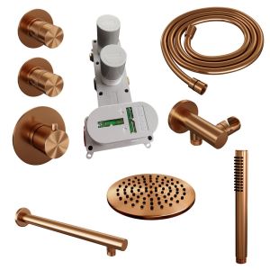 Brauer Edition 5-GK-024 thermostatic concealed rain shower SET 01 copper brushed PVD