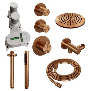 Brauer Edition 5-GK-025 thermostatic concealed rain shower SET 05 copper brushed PVD