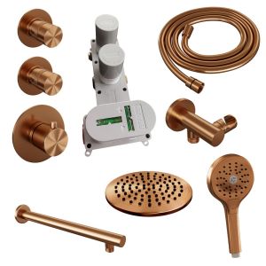 Brauer Edition 5-GK-028 thermostatic concealed rain shower SET 07 copper brushed PVD