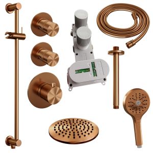 Brauer Edition 5-GK-037 thermostatic concealed rain shower SET 23 copper brushed PVD