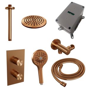 Brauer Edition 5-GK-060 thermostatic concealed rain shower 3-way diverter SET 35 copper brushed PVD