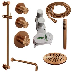 Brauer Edition 5-GK-078 thermostatic concealed rain shower SET 15 copper brushed PVD
