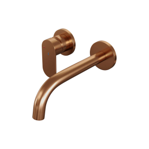 Brauer Edition 5-GK-083-B3-65 inbouw wastafelmengkraan met gebogen uitloop en rozetten model C2 koper geborsteld PVD