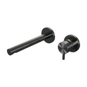 Brauer Edition 5-GM-004-S5-65 Unterputz-Waschtischbatterie mit geradem Auslauf und Abdeckplatten Modell B1 gunmetal gebürstet PVD