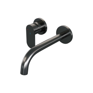 Brauer Edition 5-GM-083-B3-65 Unterputz-Waschtischbatterie mit geschwungenem Auslauf und Abdeckplatten Modell C2 gunmetal gebürstet PVD