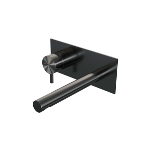 Brauer Edition 5-GM-083-S5 Unterputz-Waschtischbatterie mit geradem Auslauf und Abdeckplatte Modell B2 gunmetal gebürstet PVD