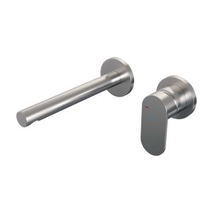 Brauer Edition 5-NG-004-S3-65 Unterputz-Waschtischbatterie mit geradem Auslauf und Abdeckplatten Modell C1 Edelstahl gebürstet PVD