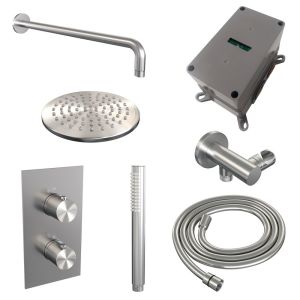 Brauer Edition 5-NG-050 thermostatic concealed rain shower 3-way diverter SET 27 stainless steel brushed PVD