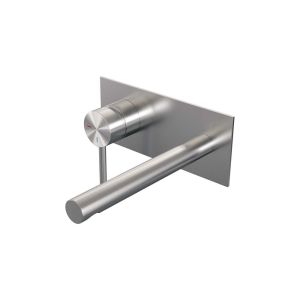 Brauer Edition 5-NG-083-S2 Unterputz-Waschtischbatterie mit geradem Auslauf und Abdeckplatte Modell A2 Edelstahl gebürstet PVD