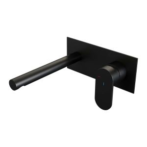 Brauer Edition 5-S-004-S3 Unterputz-Waschtischbatterie mit geradem Auslauf und Abdeckplatte Modell C1 mattschwarz