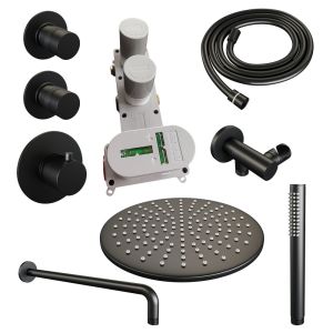 Brauer Edition 5-S-075 thermostatic concealed rain shower SET 04 matte black