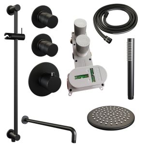Brauer Edition 5-S-078 thermostatic concealed rain shower SET 15 matte black
