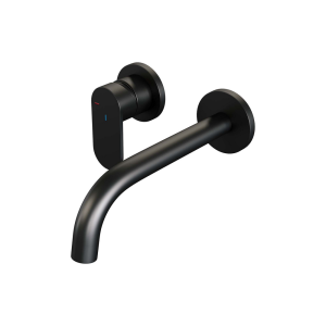 Brauer Edition 5-S-083-B3-65 Unterputz-Waschtischbatterie mit geschwungenem Auslauf und Abdeckplatten Modell C2 mattschwarz