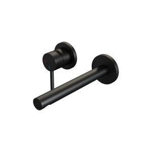 Brauer Edition 5-S-083-S2-65 Unterputz-Waschtischbatterie mit geradem Auslauf und Abdeckplatten Modell A2 mattschwarz