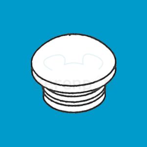 Pressalit A4003000 buffer deksel rond wit