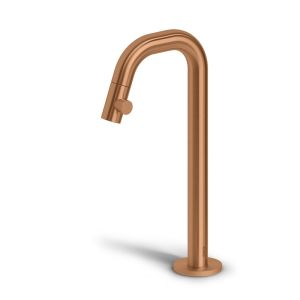 Clou Kaldur CL060500583R staande fonteinkraan met korte uitloop, hoge versie, brons geborsteld PVD