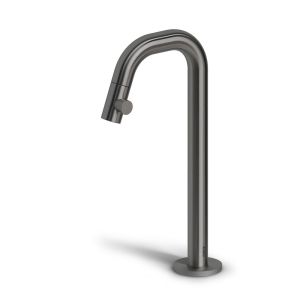 Clou Kaldur CL060500584R staande fonteinkraan met korte uitloop, hoge versie, gunmetal geborsteld PVD