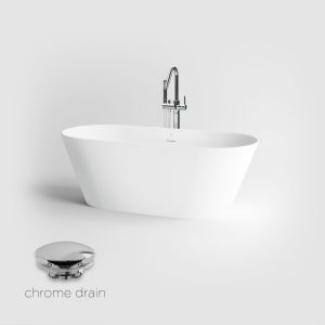 Clou Solium II CL0570020 vrijstaand bad 160x70 aluite mat wit