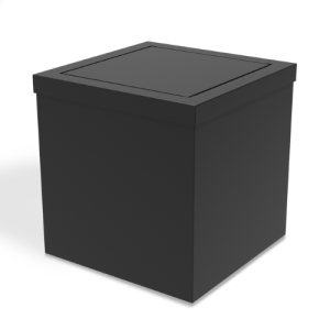 Decor Walther 0611460 DW 114 Abfallbehälter 20x20x20cm mit Deckel mattschwarz