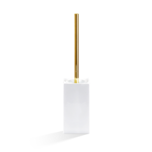 Decor Walther 0805252 DW 6200 toilet brush holder standing porcelain white/gold