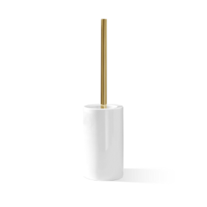 Decor Walther 0826052 DW 6100 toilet brush holder standing porcelain white/gold